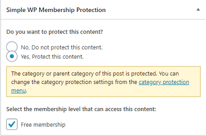wordpress-simple-membership-post-protected