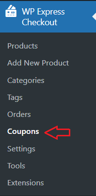 new-wp-express-checkout-plugin-coupon-admin-menu