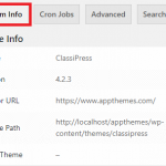 ClassiPress WordPress Theme System Info