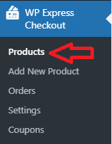 wp-express-checkout-products-menu