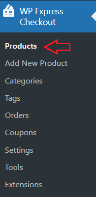 wp-express-checkout-selling-products-menu