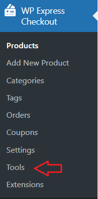 new-wp-express-checkout-tools-menu