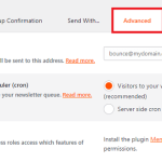 MailPoet Emails and Newsletters Advanced Settings