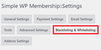 wordpress-simple-membership-blacklisting-whitelisting-menu-tab