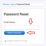 WP Simple Membership Members Password Reset