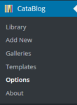 CataBlog Admin Menu Options Part One