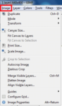 Gimp Editor Image Menu