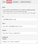 WP Contact Form 7 Mail Settings